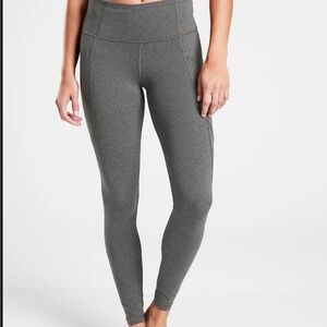 Athleta Charcoal Stash Pocket Leggings